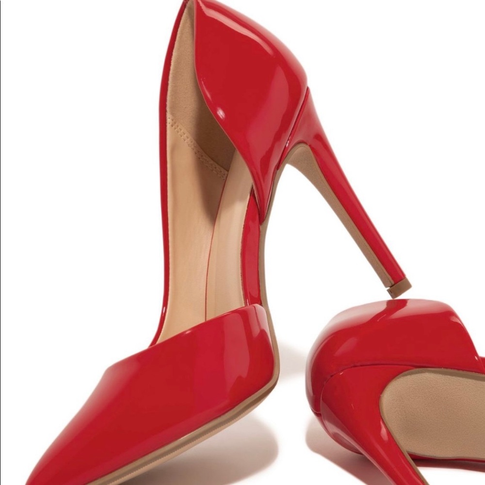 Red Heels from Miss Lola. I’m selling because they run big and did not fit.